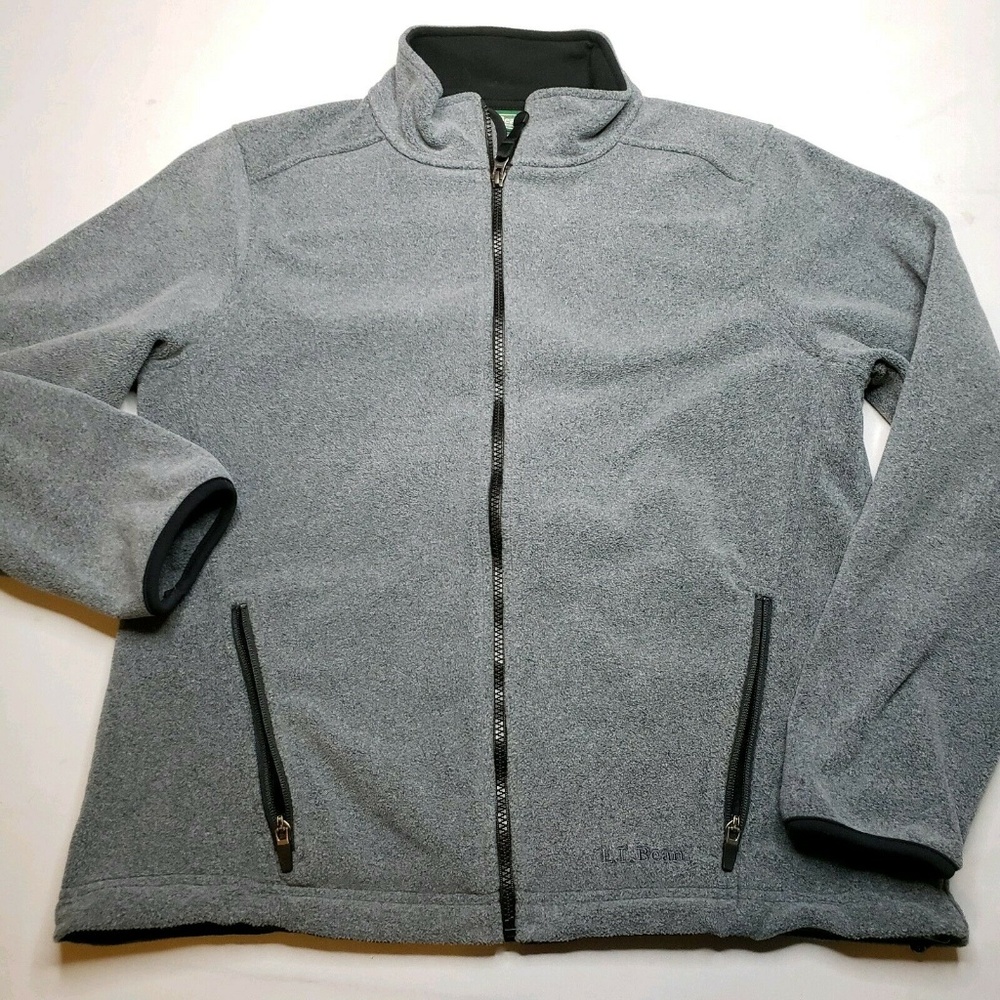L.L. Bean Polartec Womens Gray Zip Up Fleece